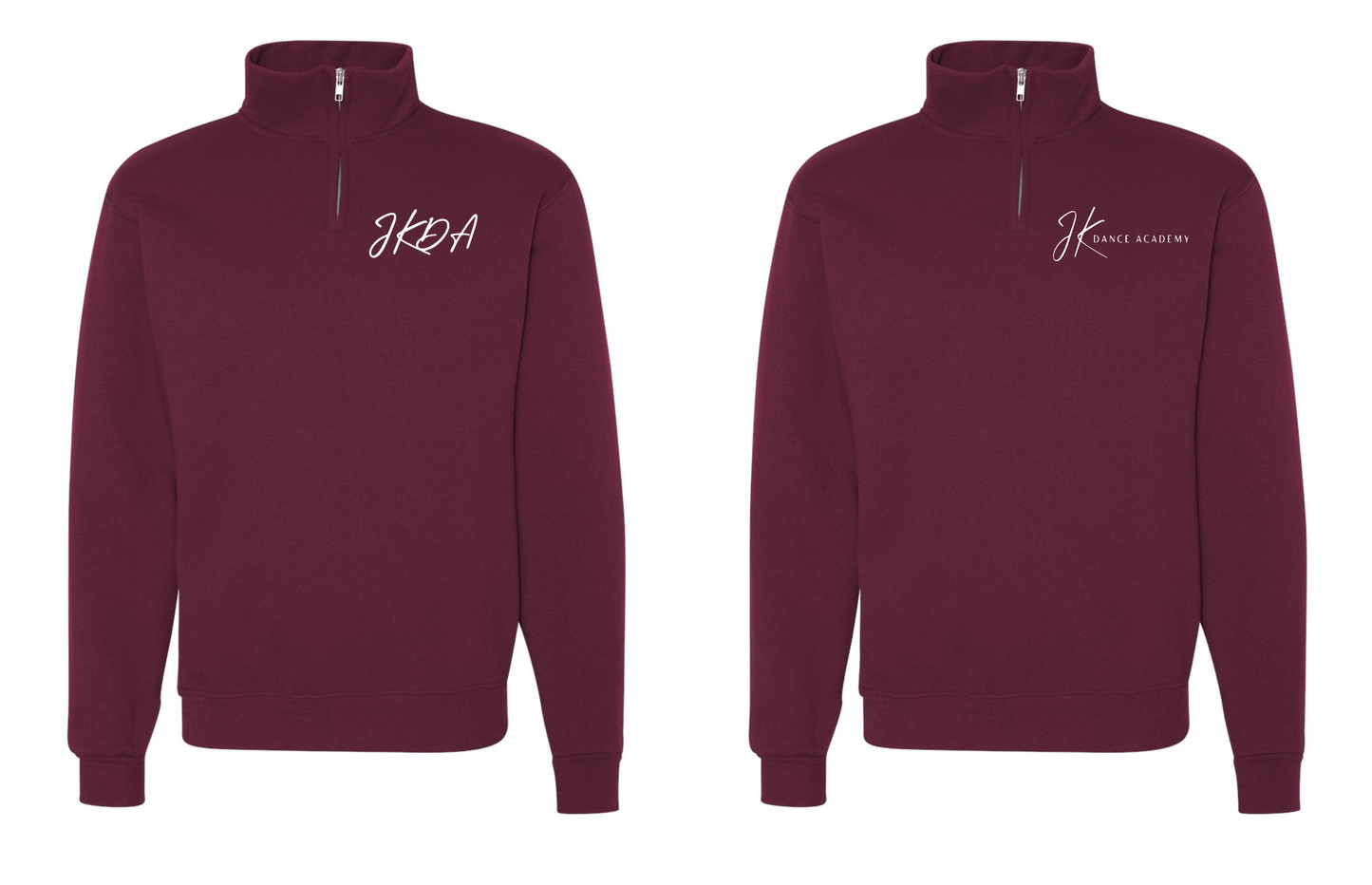 JK Dance Unisex Nublend® Cadet Collar Quarter-Zip Sweatshirt