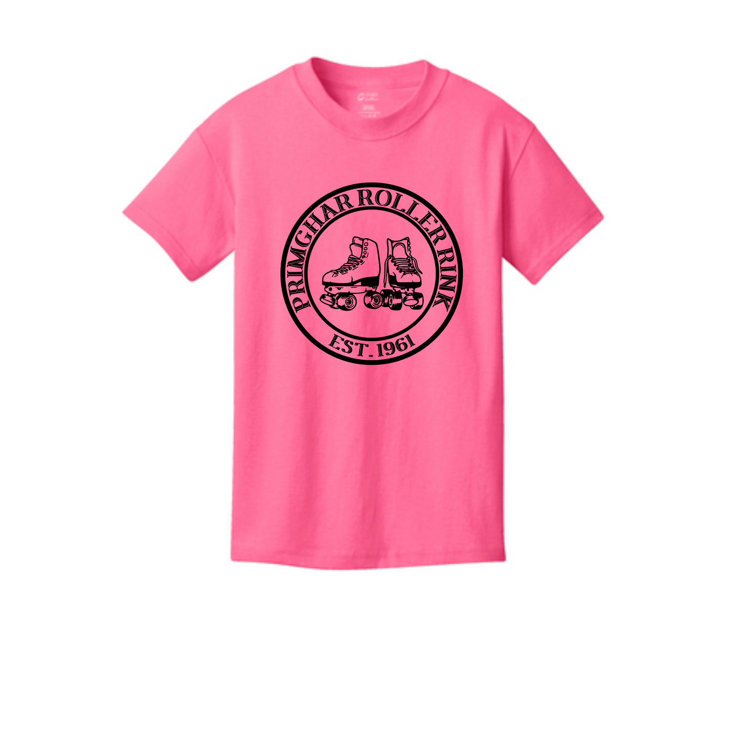 Primghar Skating Rink T-Shirt- Neon Pink