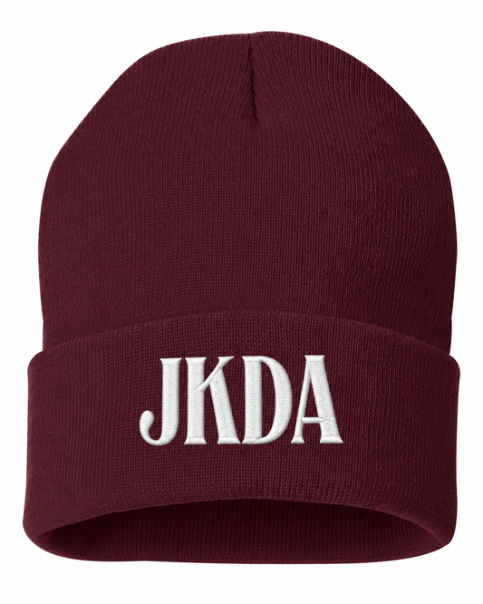 JK Dance Embroidered Cuffed Beanie