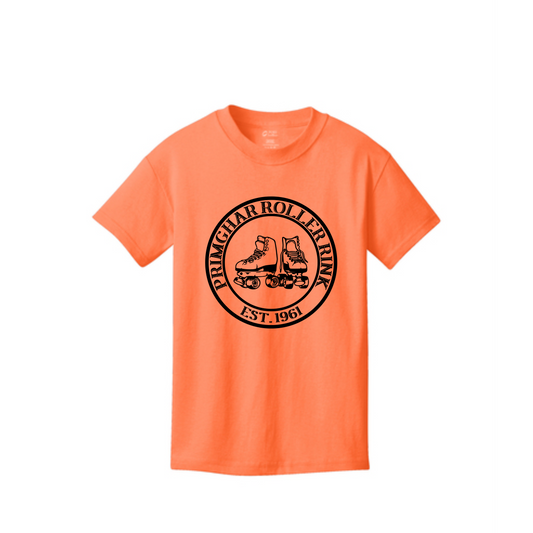Primghar Skating Rink T-Shirt- Neon Orange