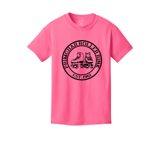 Primghar Skating Rink T-Shirt- Neon Pink