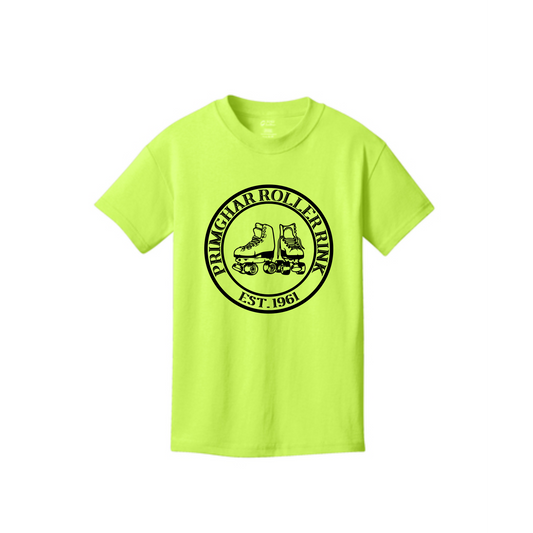Primghar Skating Rink T-Shirt- Neon Yellow